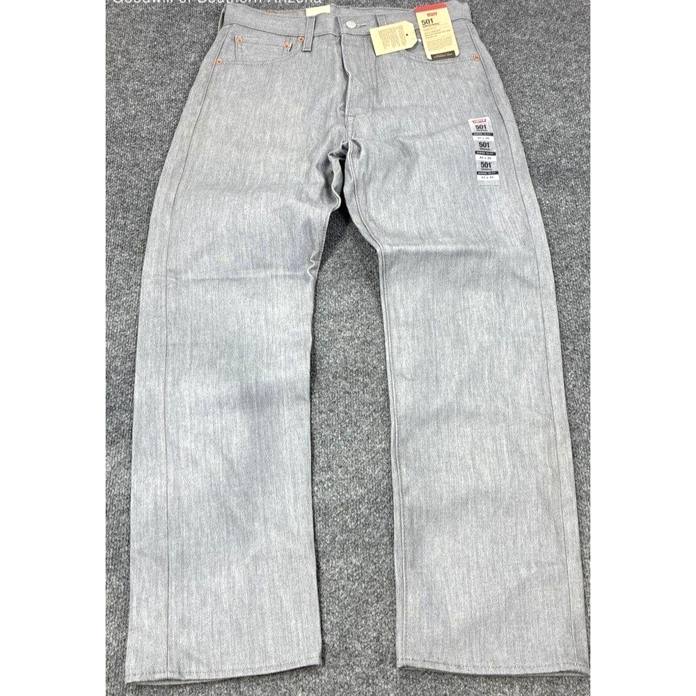 Levi's 501 Original Shrink-To-Fit Men's Straight Leg Gray Denim Jeans SZ 30/30 - Picture 1 of 5